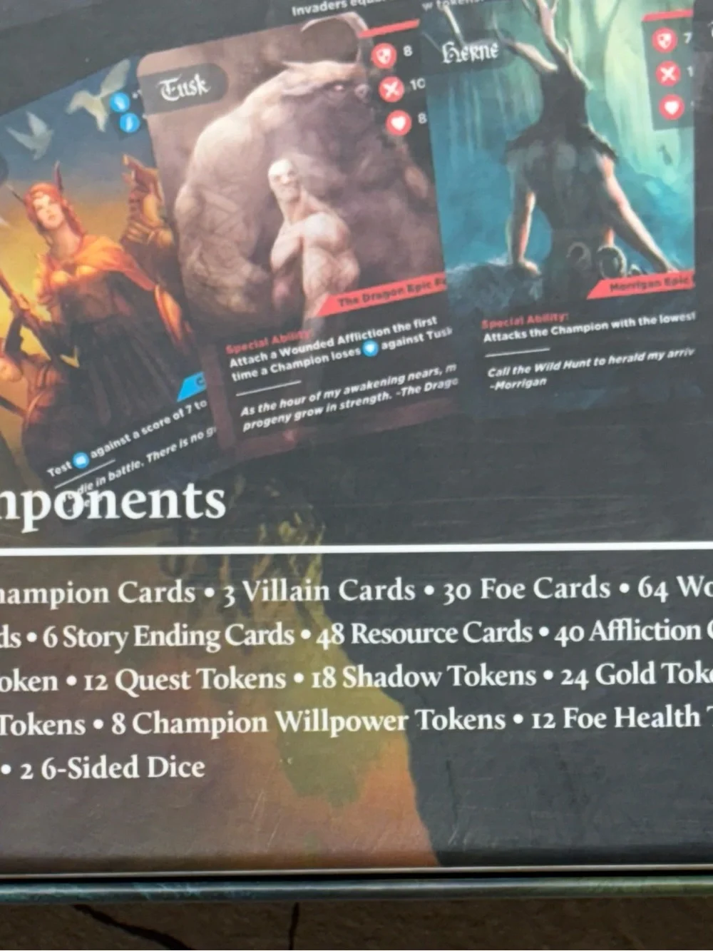 Of Dreams & Shadows Board Game - Dark Fantasy Open Box Factory Sealed Components
